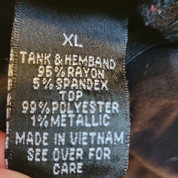 AB Studio Red and Black Boxy 3/4 Sleeve Blouse SIZE XL - Picture 3 of 11